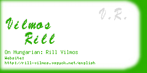 vilmos rill business card